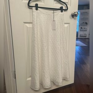 NWT Abbey Glass Cate Lace Circle Midi Skirt